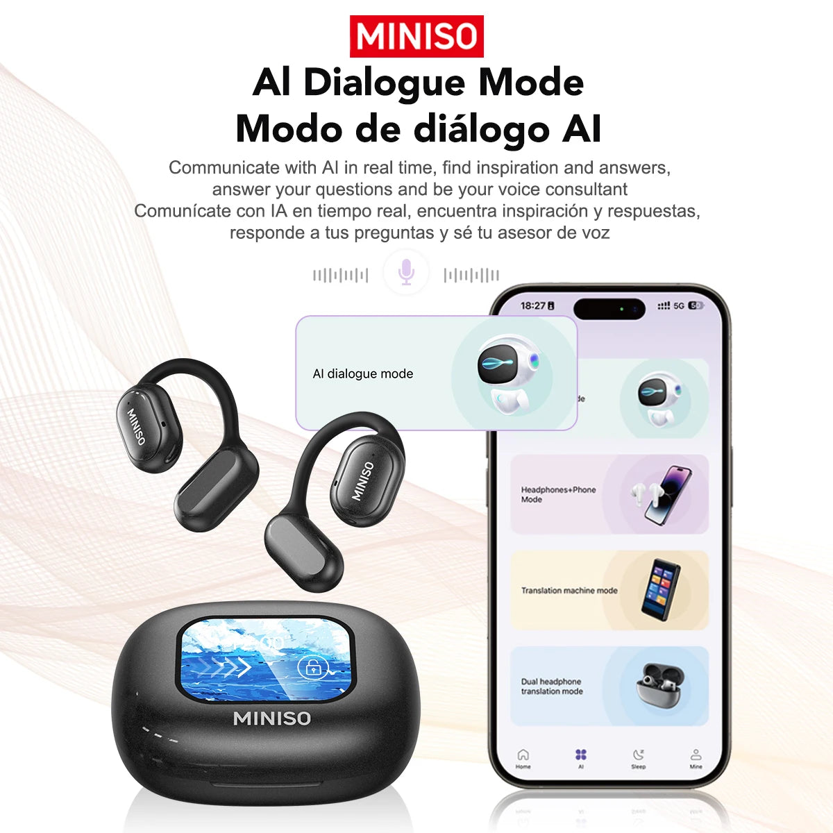X30 Bluetooth Wireless Earbuds - Real-Time Translation & Custom Equalizer for Ultimate Office & Travel Experience