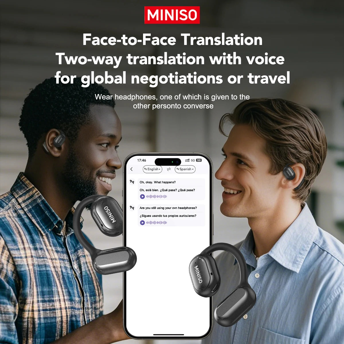 X30 Bluetooth Wireless Earbuds - Real-Time Translation & Custom Equalizer for Ultimate Office & Travel Experience